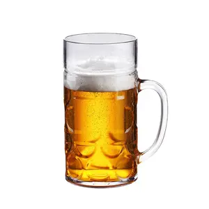 Креативная пластиковая акриловая кружка для пива, напитков, 550 мл, 1150 мл, акриловая кружка с крышкой