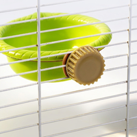 Baignoire pour oiseaux de petite taille - Installation facile, compatible avec toutes les cages, support de bain 2-en-1, monté sur cage, ABS durable, respectueux de l'environnement