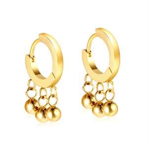 ต่างหูห่วงสแตนเลสสตีลรูปดาวสายฟ้าแบบกันน้ำ ดีไซน์น่ารัก ขายส่ง - Product Image 2