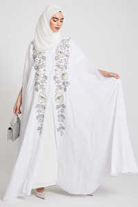 LE DUO Elegante Abaya con Mangas Tipo Capa y Adornos de Cristal – Ropa Islámica de Lujo para Ocasiones Especiales - Product Image 2