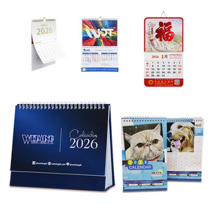 Calendario de Escritorio Yuejin 2027, Papel Recubierto, Logotipo Personalizable, Estampado en Caliente, Regalo Publicitario Corporativo - Product Image 1