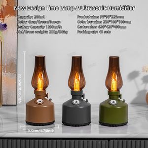 Humidificateur à brume fraîche Ce Rohs Fcc 280Ml Usb Ultrasonique Sans fil Rechargeable Portable Lampe rétro Humidificateur pour la maison Chambre à coucher - Product Image 3