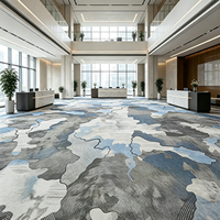 Tapis mural d'hôtel personnalisé en nylon tufté 1200g, résistant aux taches, facile à nettoyer, hauteur de pile 9mm, pour couloirs et salles de conférence, motif abstrait