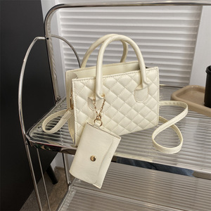 IStapromo Gifts Luxury Embroidery Rhombus PU Leather Shoulder Bags Female Pure Color Cross Bags Fashion Girls' <b>Handbag</b> - Product Image 3