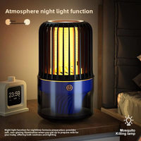 Lampe anti-moustiques rechargeable d'intérieur, à piles, lumière UV, piège électrique silencieux pour la maison