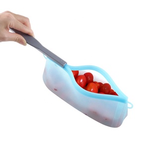 Customizable Design Brands Bpa Free Leak Proof Food Grade Reusable Silicone Ziplock Freezer Bags - Product Image 5
