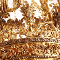 Lustre en laiton de style empire royal européen église hôtel lampes suspendues de luxe lumières pour bar à la maison de haute qualité