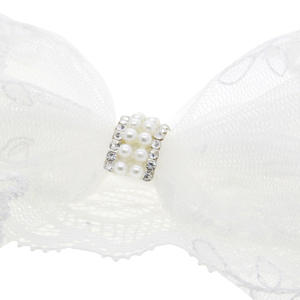 Bandeau en dentelle blanche bébé fille noeud arc bandeaux accessoires de cheveux pour nouveau-né <span class=keywords><strong>Turban</strong></span> - Product Image 4