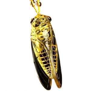 Unique Hand Carved Yellow Amethyst Cicada Crystal Necklace - Fashion Jewelry for Men Women - Product Image 5