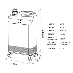 MICiTECH grau médico dispositivo respiratório homecare oxigenoterapia máquina portátil concentrador oxygene máquina 5l - Product Image 4