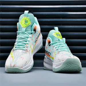 Chaussures de basketball montantes pour hommes à <span class=keywords><strong>haute</strong></span> adhérence et durables, baskets amortissantes, chaussures de sport graphiques, baskets d'entraînement pour femmes intérieur/extérieur - Product Image 6