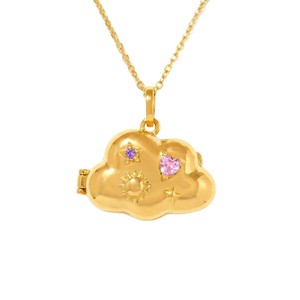 Europe United States Copper Bamboo Hot New <strong>Cloud</strong> Can Open Close Pendant Necklace Fashion All-Match Clavicle Holiday Gift - Product Image 5