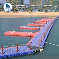 Ponton flottant gonflable en HDPE pour jet ski avec capacité de charge de 350 kg/m² pour marinas