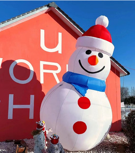 Decoración Navideña Inflable Gigante Personalizada para Exteriores, Santa Claus Inflable, Gorro de Santa Claus, Muñeco de Nieve, Decoración de Pared - Product Image 4