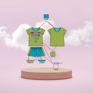 Haut tendance pour grandes filles avec ensemble court conçu pour les enfants actifs offrant confort et style parfait pour un usage quotidien et les jeux - Product Image 3