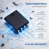 MOSFET de puissance à canal N CMS100N04H8-HF 40V 150A à Rds(on) ultra faible, MOSFET à porte divisée de type Trench pour entraînement de moteur et convertisseur DC-DC