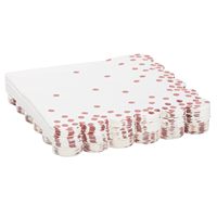 Serviettes en papier modernes à 4 plis, 3 épaisseurs, 6,3 pouces, à bords festonnés, à pois, en feuille d'or rose, jetables, 50 unités, OEM direct usine SFTREE