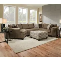 Sofa Sette Bentuk U Kayu Polos, Beludru Bergaya Modern untuk Ruang Tamu Ruang Santai