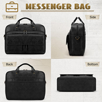 Bolso para Portátil de Piel Sintética para Hombre, Maletín de 15.6 Pulgadas, Estilo Vintage, para Trabajo y Negocios