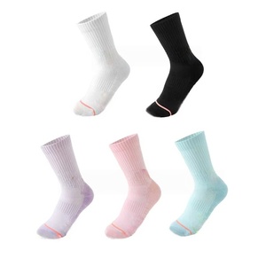 Custom Women's Compression <b>Socks</b> – Heart Seamless Technique Crew Cushion Athletic Sport <b>Socks</b> – Combed Cotton Colorful Spring - Product Image 1