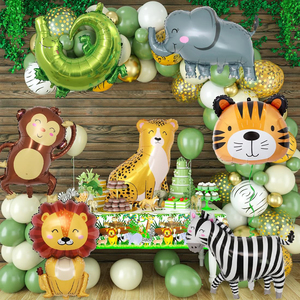 Decoraciones de Fiesta de Cumpleaños con Globos de Animales de la Selva, Tema de Safari, Globo con Forma de <span class=keywords><strong>Mono</strong></span>, Elefante, Cebra y Jirafa - Product Image 3