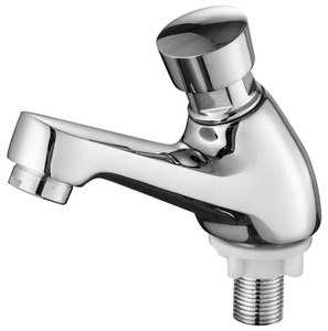 Grifo de lavabo moderno de un solo orificio, cromado, para montaje en cubierta, con cartucho de latón, estilo contemporáneo - Product Image 1