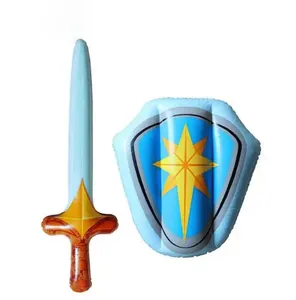 बेइल pvc बच्चों खिलौना इंफ्लेटेबल तलवार और ढाल योद्धा हथियार