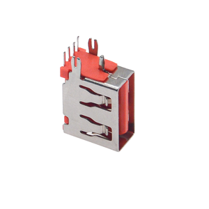 Conector USB Tipo-A Hembra de Cuerpo Corto, Diseño en Ángulo Recto de 10.0 mm con Pines de Seguridad para Montaje en PCB - Product Image 3