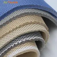 Entretoise de siège de voiture tricotée en polyester, maille d'air 3D teint uni, tissu épais à gros trous, 100% polyester