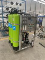 Ligne de production d'eau pure par osmose inverse à deux étages 500L/h en acier inoxydable 304 avec moteur de pompe contrôlé par PLC, dessalement 98-99%, ISO9001 CE