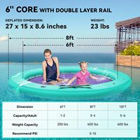 FBsport Plateforme Gonflable Géante Personnalisée pour Fêtes sur Yacht, Île Gonflable pour Piscine Océanique, Plateforme de Natation Gonflable