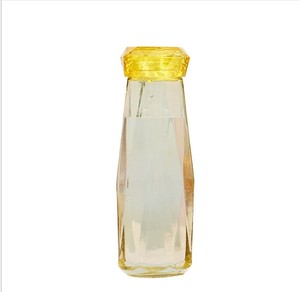 Verres à boire en cristal transparent effet diamant, bouteilles d'eau sportives givrées colorées 401-500ml, couvercle à vis écologique pour - Product Image 1