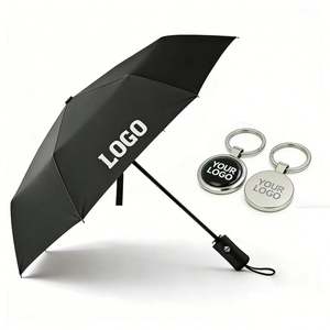 Parapluie publicitaire personnalisé en gros, mini parapluie de golf pliable coupe-vent UPF50+, cadeau d'affaires personnalisé avec impression - Product Image 1