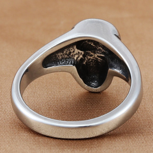 <b>Skull</b> <b>Ring</b> Men's Stainless Steel Silver Punk Style Retro Fashion Jewelry Gift 280723 - Product Image 2