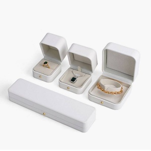 Custom logo Luxury Flip Top Jewelry Box PU Leather <b>Ring</b> <b>Couple</b> <b>Ring</b> Pendant Bracelet Necklace Jewelry Packaging Storge Box - Product Image 2