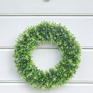 Nhân tạo gỗ Hoàng Dương Vòng hoa màu xanh lá cây giả lá vòng hoa cho nhà tường cửa lễ hội trang trí treo trang trí - Product Image 6