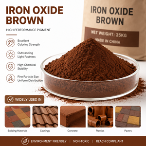 Oxyde de fer brun thermorésistant, colorant inorganique à haute résistance aux intempéries pour plastiques et teintures pour <span class=keywords><strong>bois</strong></span> - Product Image 1