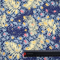 Tissu léger imprimé numériquement à motifs de feuilles et de fleurs, 100 % polyester, respirant et écologique, pour robes de filles, personnalisable – Grande Vente