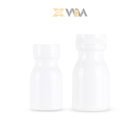 Conteneur cylindrique en HDPE blanc de haute qualité, flacon à pilules de 50 g, soins de santé, avec bouchon à vis