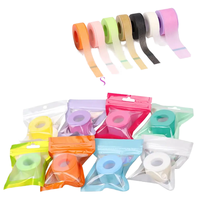 Ruban pour cils en micro-mousse personnalisé bleu noir rose vif pour peaux sensibles Gel de silicone Extension de cils Outil de beauté