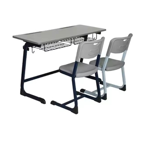 Escritorio y Silla Ajustables de Metal de la Mejor Calidad, Tamaños Personalizados, Muebles para Estudiantes, Escritorios y Sillas Dobles para Escuela, Escritorio para Aula - Product Image 6