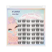 SHUANGYU Faux cils plats en cheveux synthétiques faits à la main, aspect naturel, sans colle, sans formaldéhyde, vente en gros