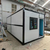 Maison mobile préfabriquée pliable prête à l'emploi, isolée, livrée en conteneur