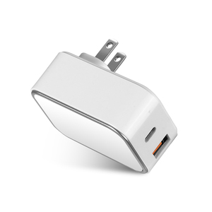 <span class=keywords><strong>Cargador</strong></span> de Pared <span class=keywords><strong>USB</strong></span> Tipo-C de <span class=keywords><strong>Doble</strong></span> Puerto Universal para Android PD QC3.0 con Protección OVP OTP, Enchufes para EE. UU. y UE, 18 W, Eléctrico - Product Image 2