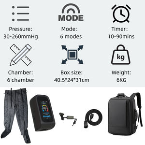 Masajeador de Piernas Recargable Profesional, Botas de Compresión de Aire con Pantalla Táctil para Recuperación Deportiva, Terapia de Masaje - Product Image 6