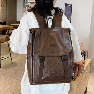 Japanese Style Workwear <b>Backpack</b> 15 Inches Waterproof Large Capacity For College Students Male Laptop Travel Bag Solid Color - Product Image 3