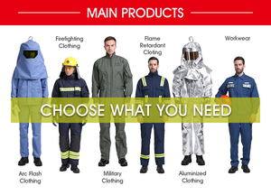 مثبطات اللهب الأحمر مقاوم للحريق المآزر ملابس العمل للرجال - Product Image 4