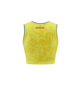 Nuevo Diseño de Camisetas de Fútbol para <span class=keywords><strong>Mujer</strong></span>, Selección Nacional de Brasil, Top Corto sin Mangas, Alta Elasticidad, Ropa Deportiva, Jersey de Fútbol para Chicas, a la Moda - Product Image 5