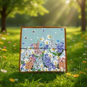 Foulard quadrato piccolo Bee And Flower 70x70 cm - Product Image 3