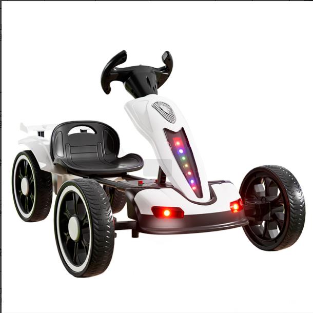 Blanc + double entraînement + télécommande + lumière laser batterie 12v4.5